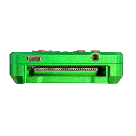 Game Boy Advance SP System - Green Boxy Pixel Metal Unhinged Shell with IPS Display