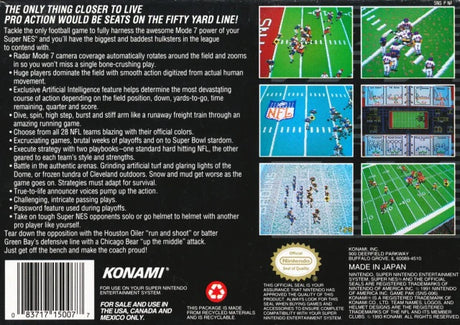 NFL Football - Super Nintendo
