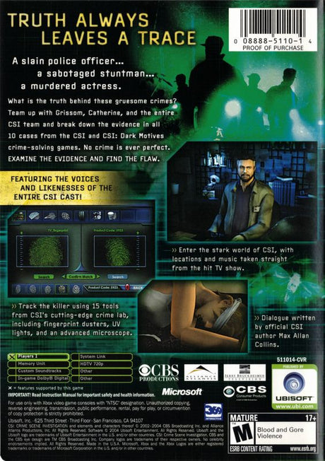 CSI: Crime Scene Investigation - Xbox