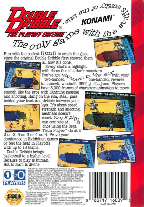 Double Dribble: The Playoff Edition - SEGA Genesis