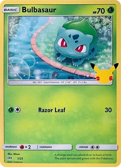 Bulbasaur - 1/25 (001/025) [McDonald's 25th Anniversary Promos]