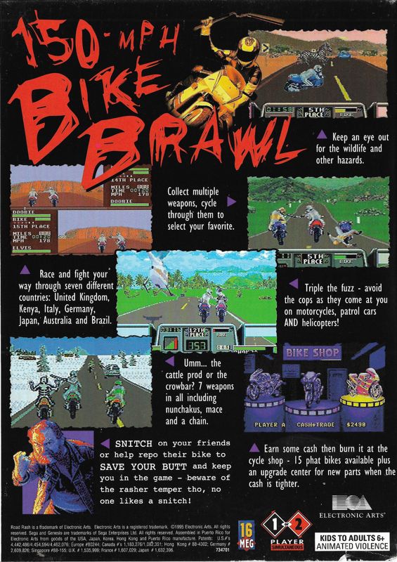 Road Rash 3 - SEGA Genesis