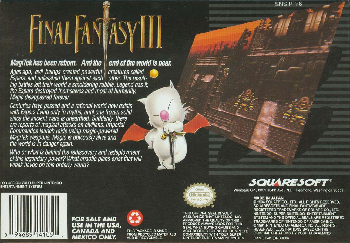 Final Fantasy III - Super Nintendo