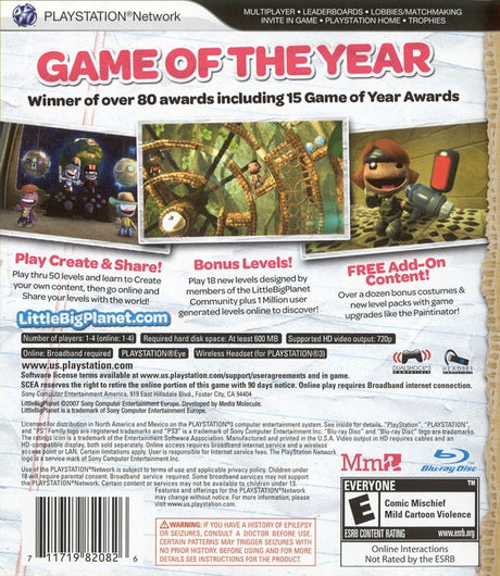 LittleBigPlanet - Game of the Year Edition - PlayStation 3