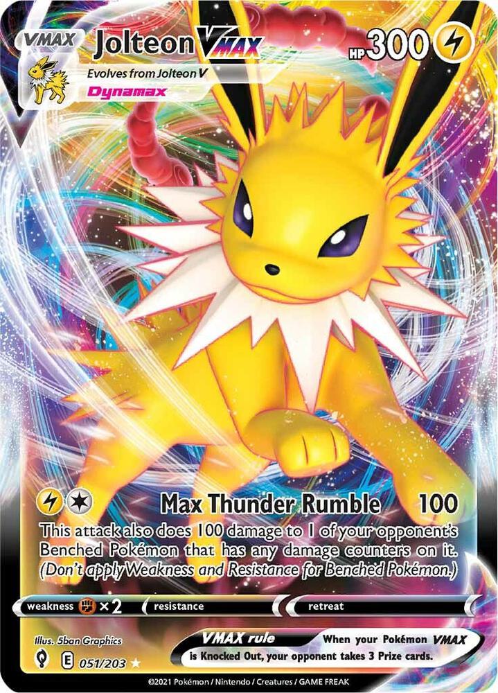 Jolteon VMAX (051/203) [SWSH07: Evolving Skies]