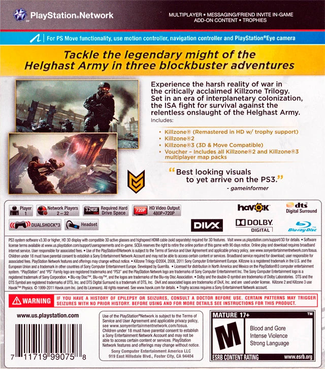 Killzone Trilogy Collection - PlayStation 3