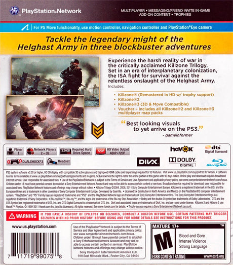Killzone Trilogy Collection - PlayStation 3