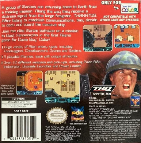 Aliens: Thanatos Encounter - Game Boy Color