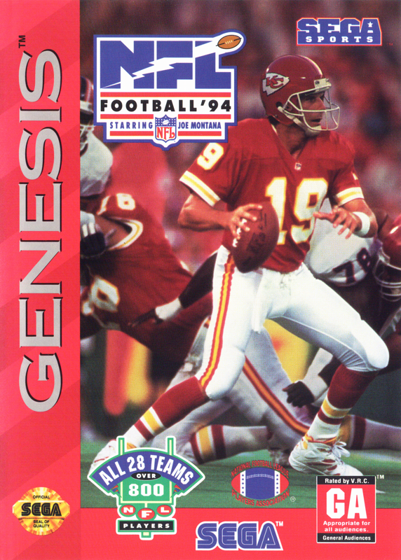 NFL Football '94 starring Joe Montana - SEGA Genesis