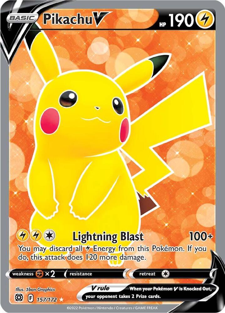 Pikachu V (Full Art) (157/172) [SWSH09: Brilliant Stars]