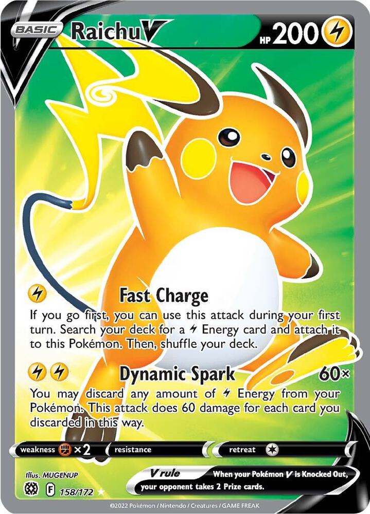Raichu V (Full Art) (158/172) [SWSH09: Brilliant Stars]