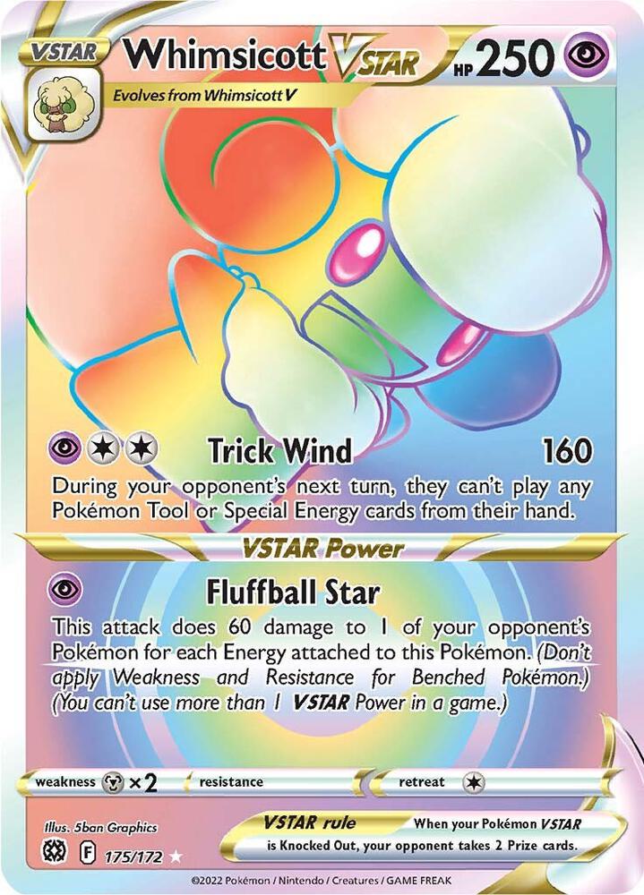 Whimsicott VSTAR (Secret) (175/172) [SWSH09: Brilliant Stars]