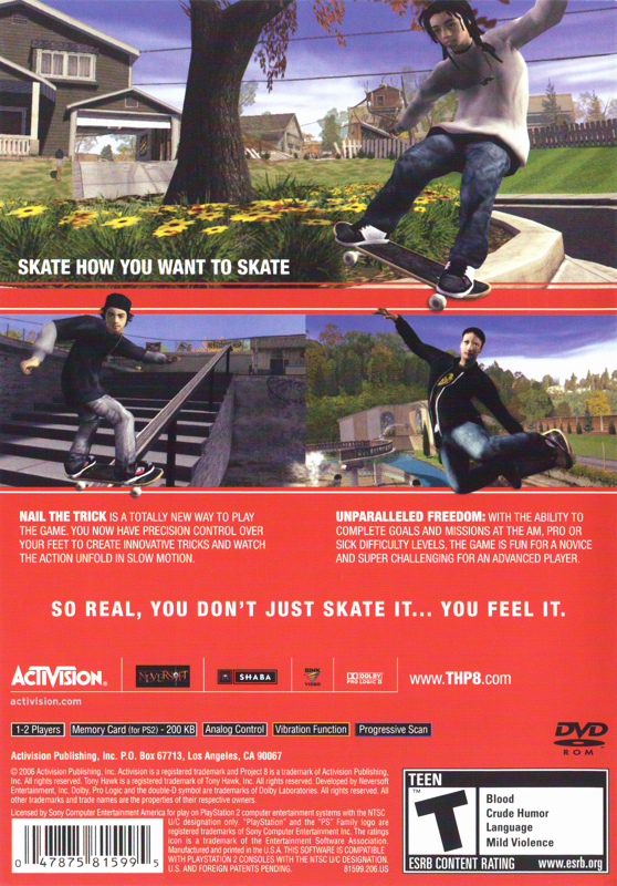 Tony Hawk's Project 8 - PlayStation 2