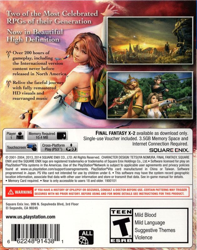Final Fantasy X X-2 HD Remaster - Playstation Vita