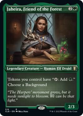 Jaheira, Friend of the Forest (Foil Etched) (518) [Commander Legends: Battle for Baldur's Gate]