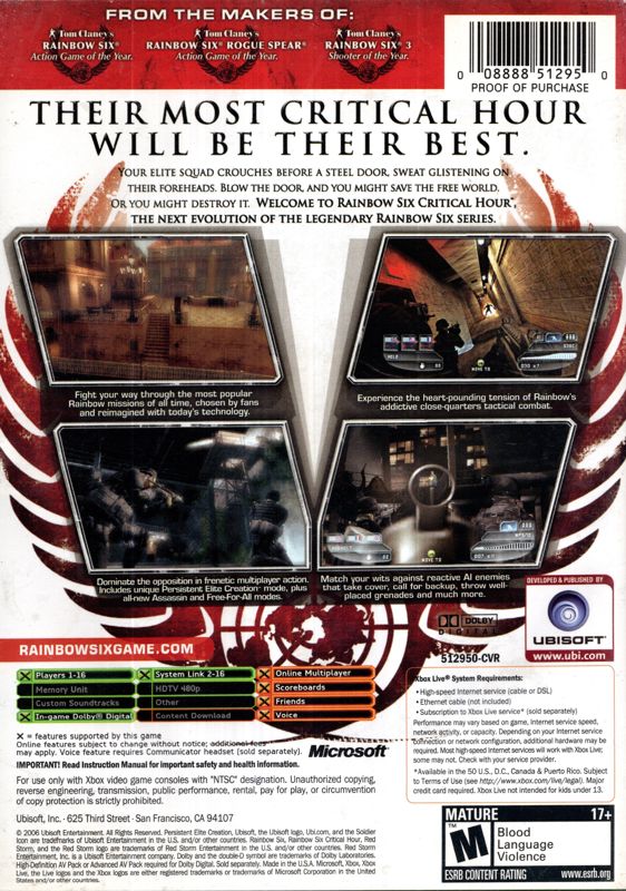 Tom Clancy's Rainbow Six: Critical Hour - Xbox
