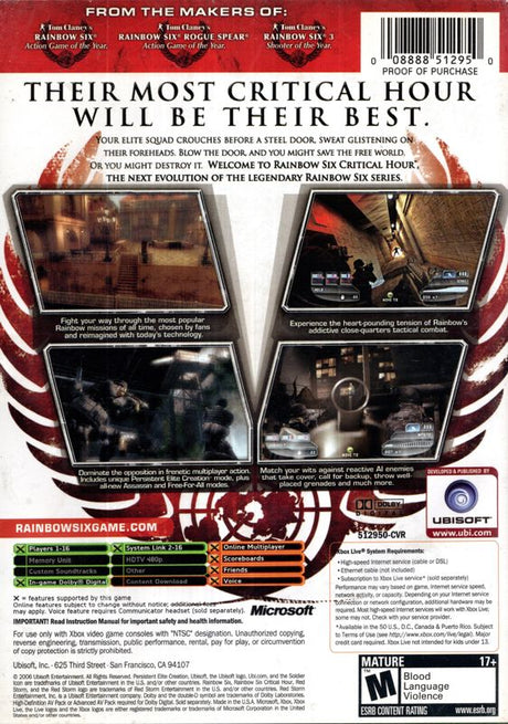Tom Clancy's Rainbow Six: Critical Hour - Xbox