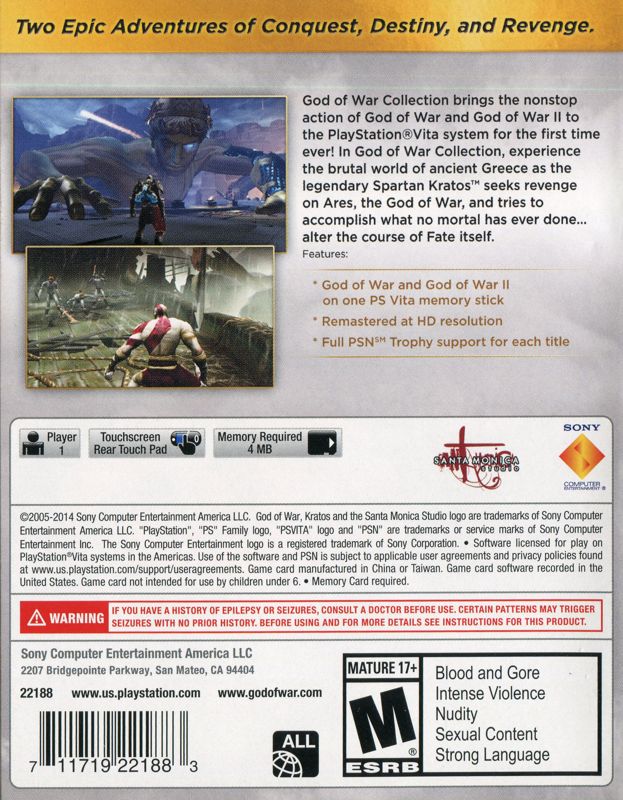 God of War Collection - Playstation Vita