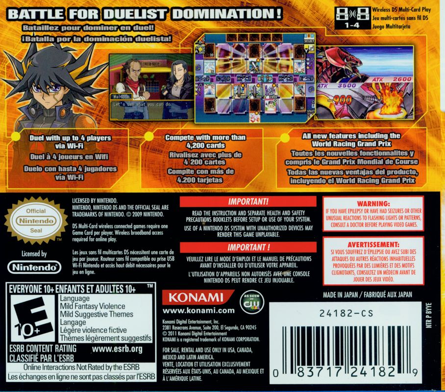Yu-Gi-Oh!: 5D's World Championship 2011 - Over the Nexus - Nintendo DS