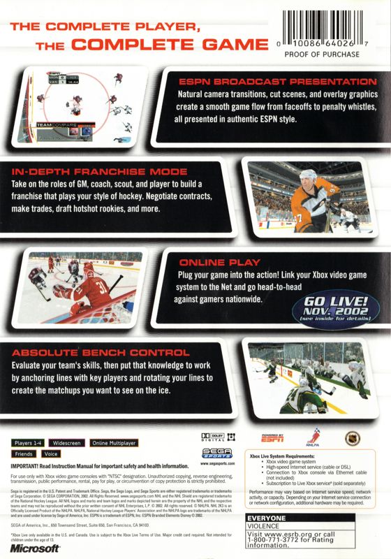 NHL 2K3 - Xbox