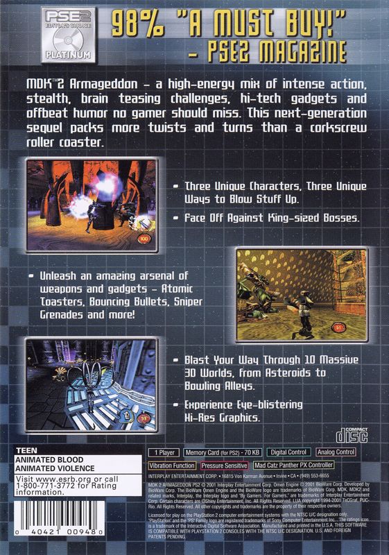 MDK 2: Armageddon - PlayStation 2