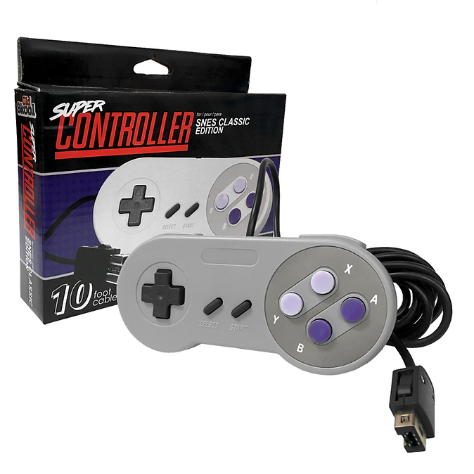 Wired Controller for Super Nintendo SNES Classic Edition, Wii, Wii U