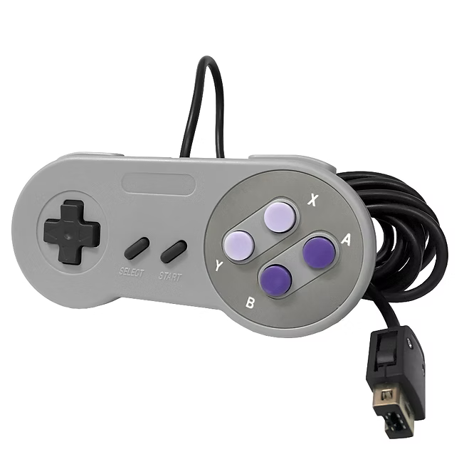 Wired Controller for Super Nintendo SNES Classic Edition, Wii, Wii U