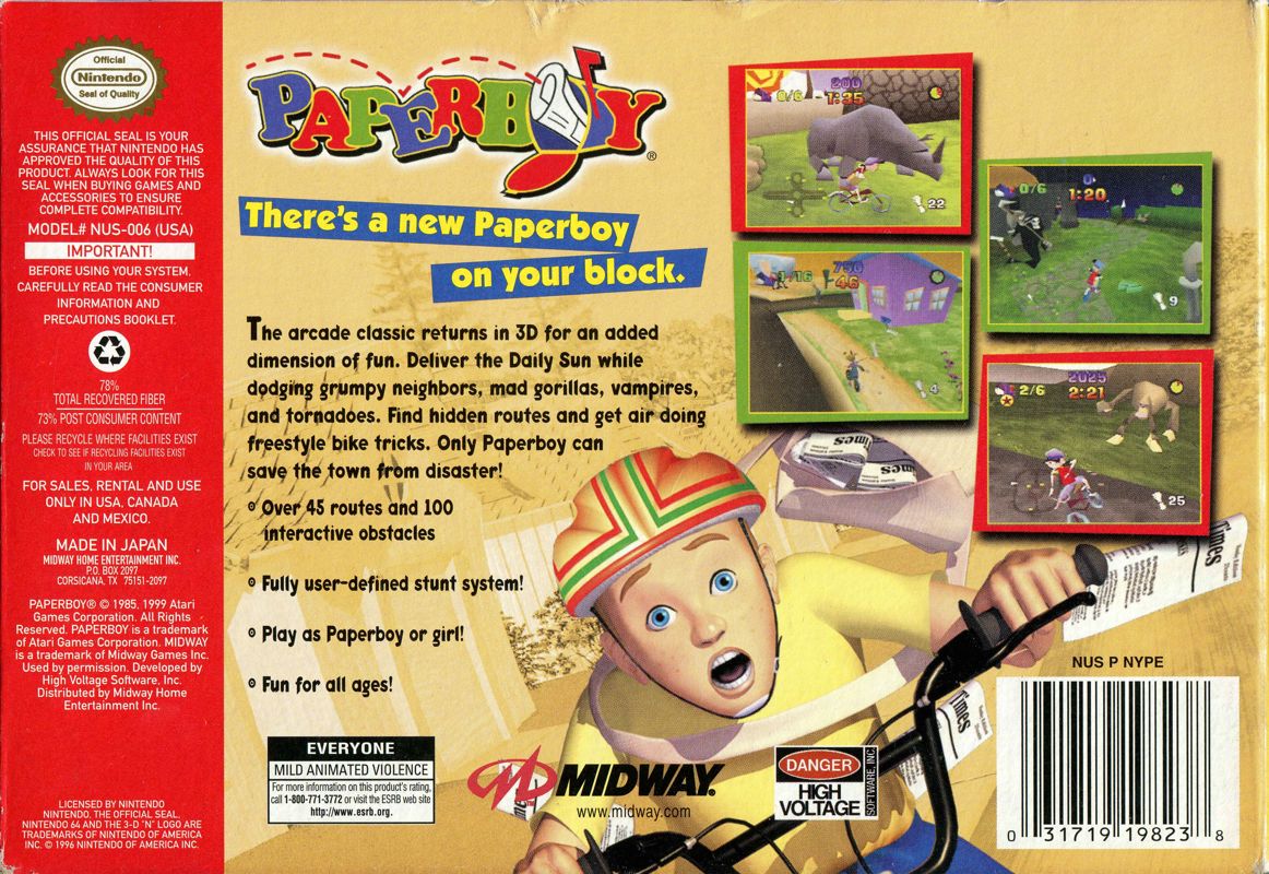 Paperboy - Nintendo 64 – Bitjump Games