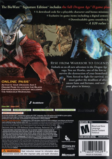 Dragon Age II: Bioware Signature Edition - Xbox 360