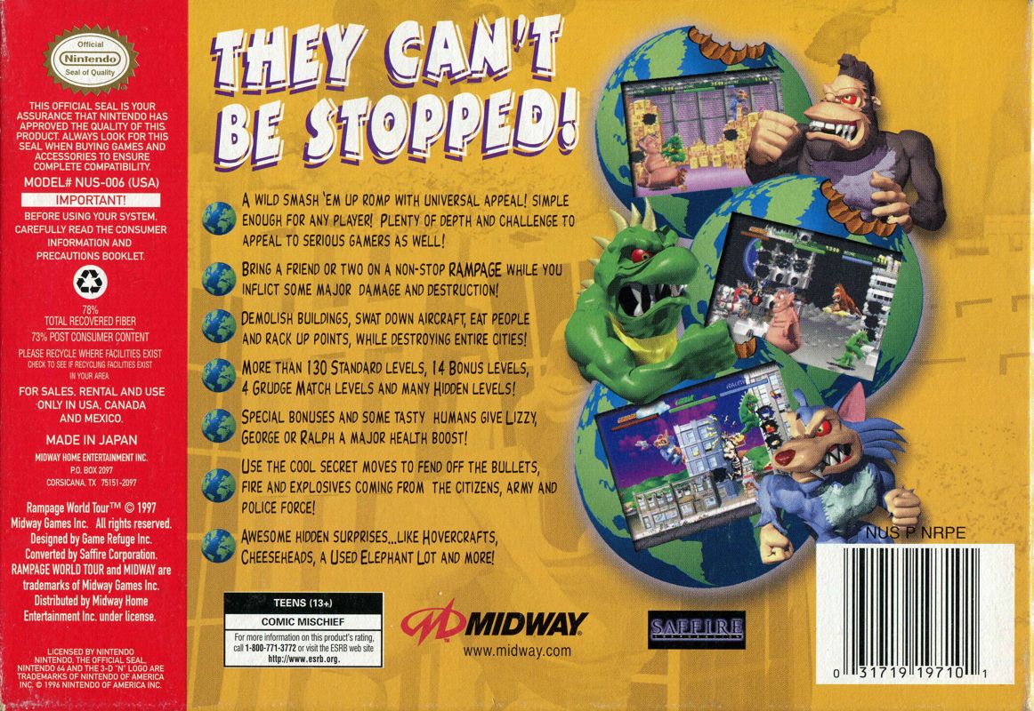 Rampage World Tour - Nintendo 64