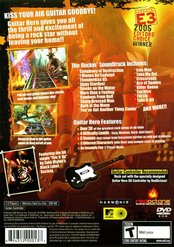 Guitar Hero - PlayStation 2