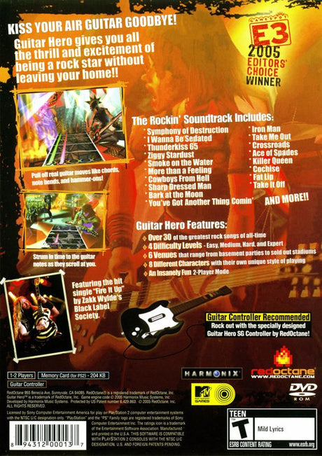 Guitar Hero - PlayStation 2