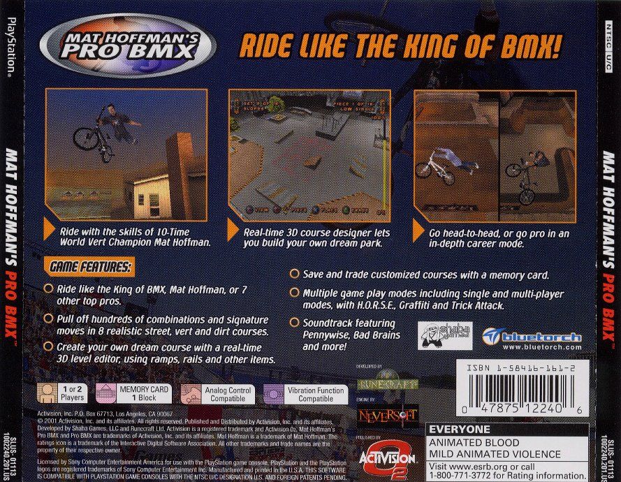 Mat Hoffman's Pro BMX - PlayStation