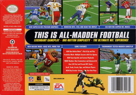 Madden NFL 99 - Nintendo 64