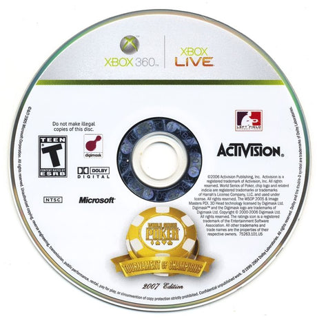 World Series of Poker: Tournament of Champions - 2007 Edition - Xbox 360