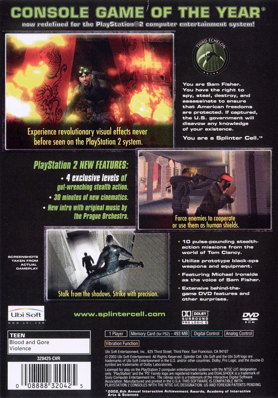 Tom Clancy's Splinter Cell - PlayStation 2