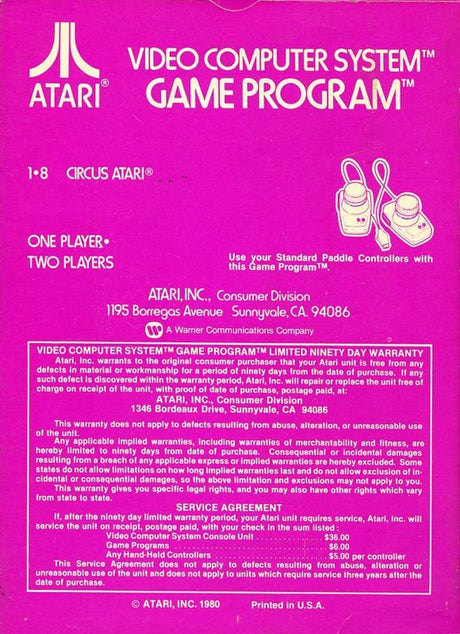 Circus Atari - Atari 2600