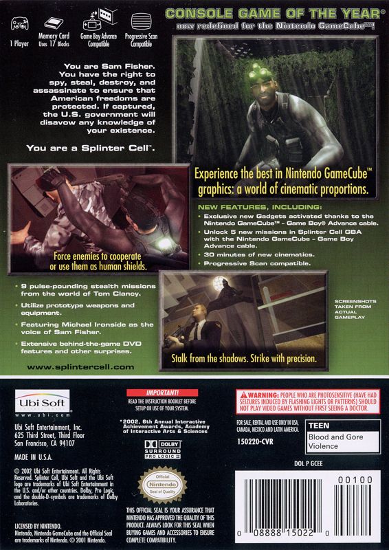 Tom Clancy's Splinter Cell - GameCube