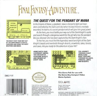 Final Fantasy Adventure - Game Boy