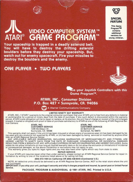 Asteroids - Atari 2600