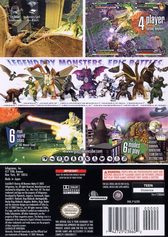 Godzilla: Destroy All Monsters Melee - GameCube – Bitjump Games
