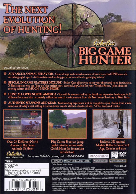 Cabela's Big Game Hunter - PlayStation 2