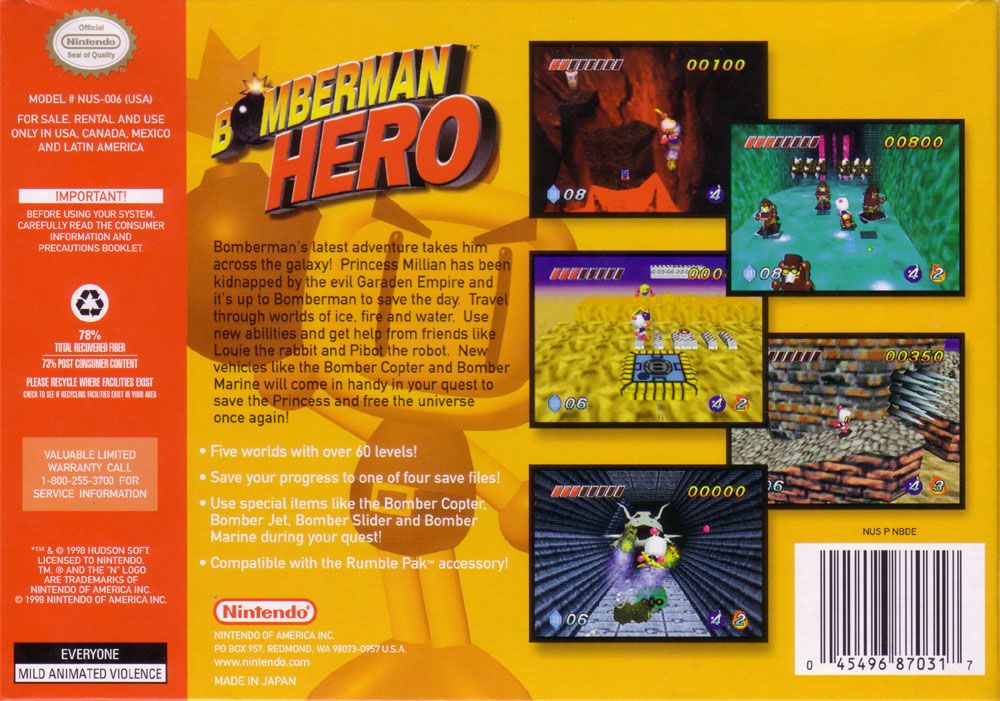 Bomberman Hero - Nintendo 64