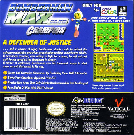 Bomberman Max: Blue Champion - Game Boy Color