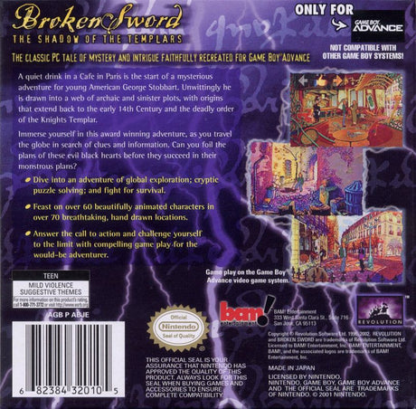 Broken Sword: The Shadow of the Templars - Game Boy Advance