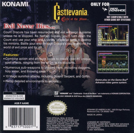 Castlevania: Circle of the Moon - Game Boy Advance
