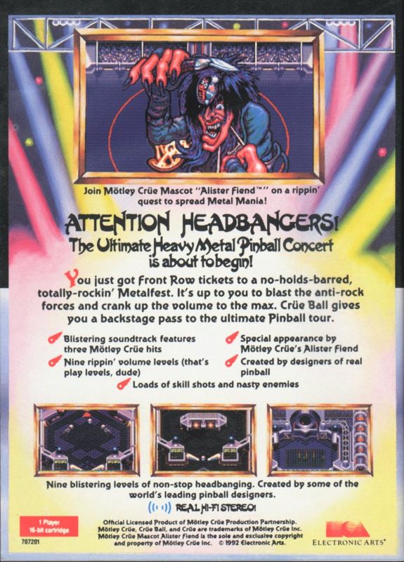 Crue Ball - SEGA Genesis