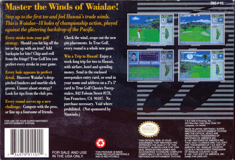 True Golf Classics: Waialae Country Club - Super Nintendo