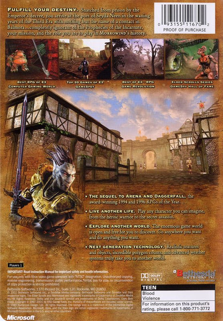 Elder Scrolls III: Morrowind - Xbox