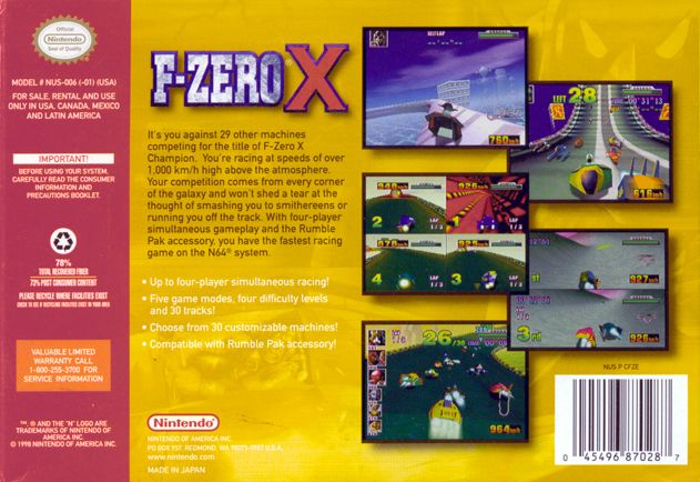 F-Zero X - Nintendo 64